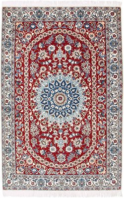 ペルシャ絨毯--ナイン産114×179--【ペルシャ絨毯.com】