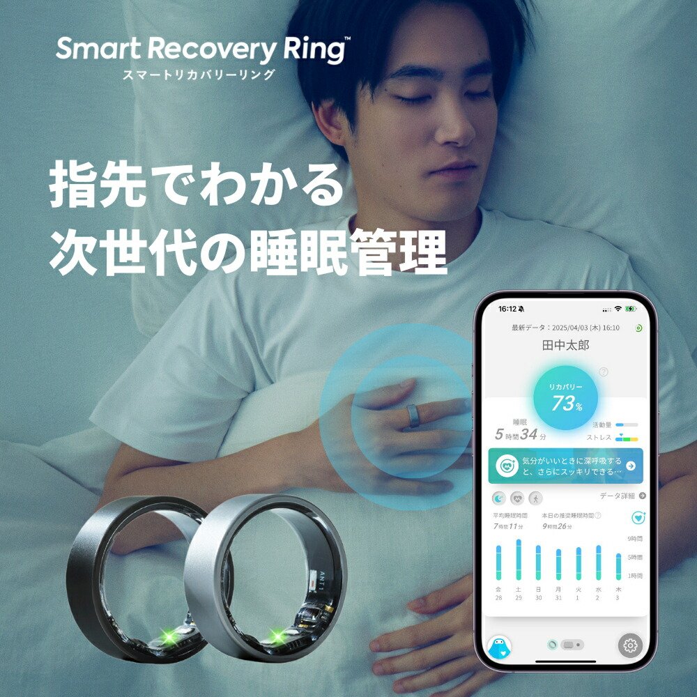 楽天市場】issin スマートリカバリーリング スマートリング 健康管理