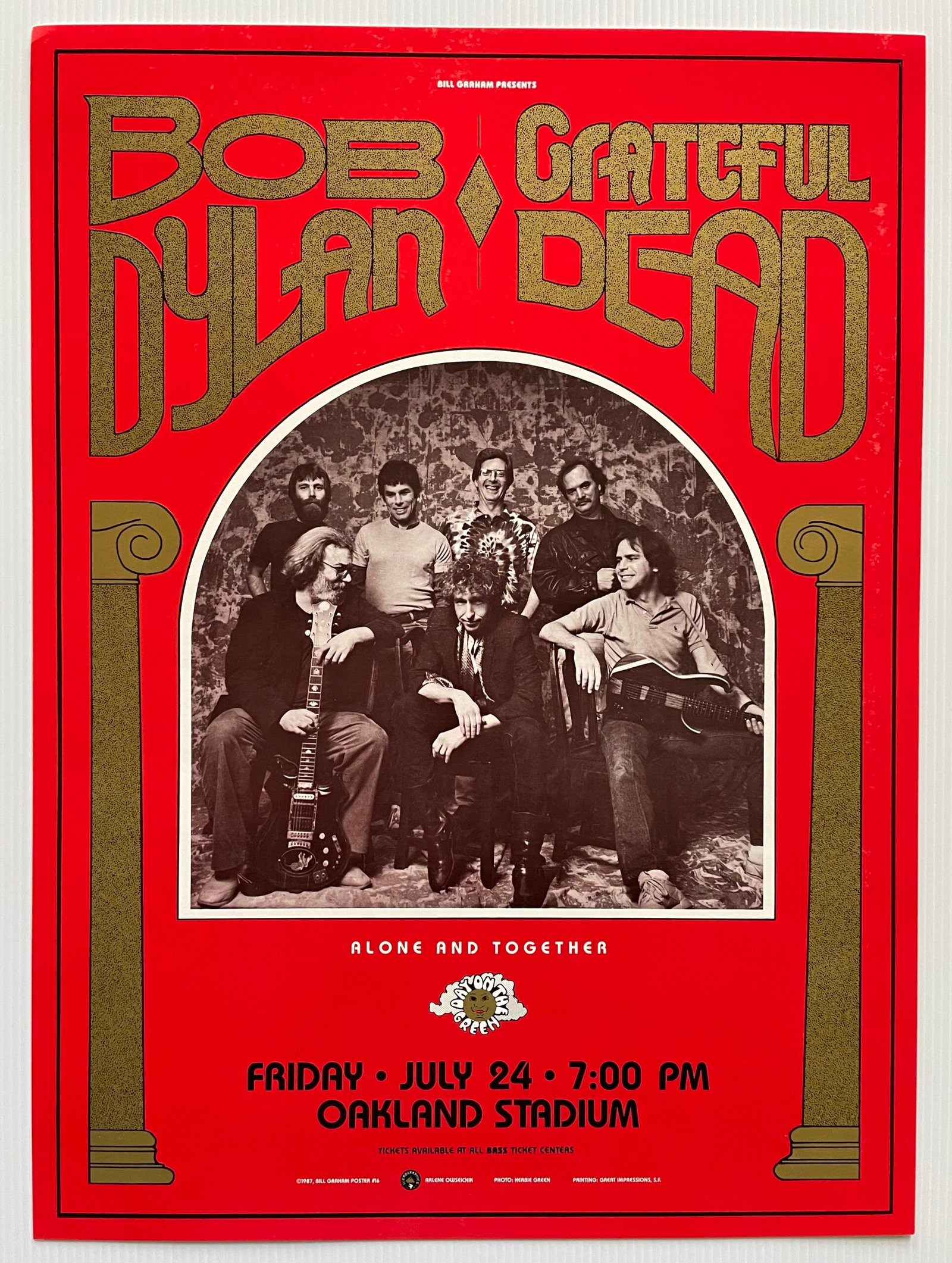 Bob Dylan and Grateful Dead Concert Poster 1987 BGP-16 First