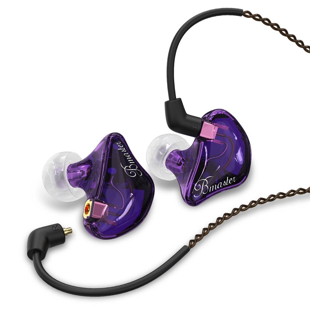 BASN Bmaster Triple Drivers In Ear Monitor Headphones (Purple)