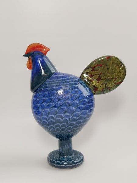 Kaiku large blue bird Oiva Toikka glass design Nuutajärvi Finland