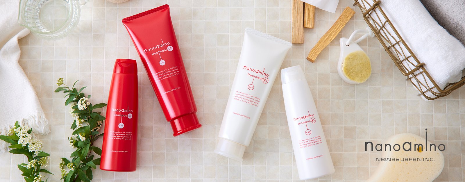 ナノアミノ | ナノテクノロジーでヘアケアを提案するニューウェイジャパン