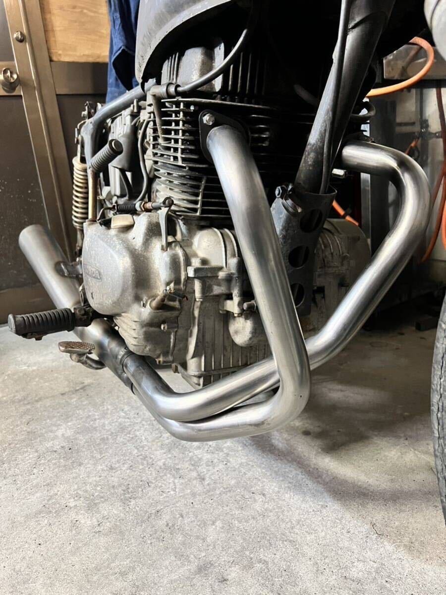 SEASTYLE製/cb250t/cb400t/ホーク2/バブ/小鉄管メガホンマフラー90φ