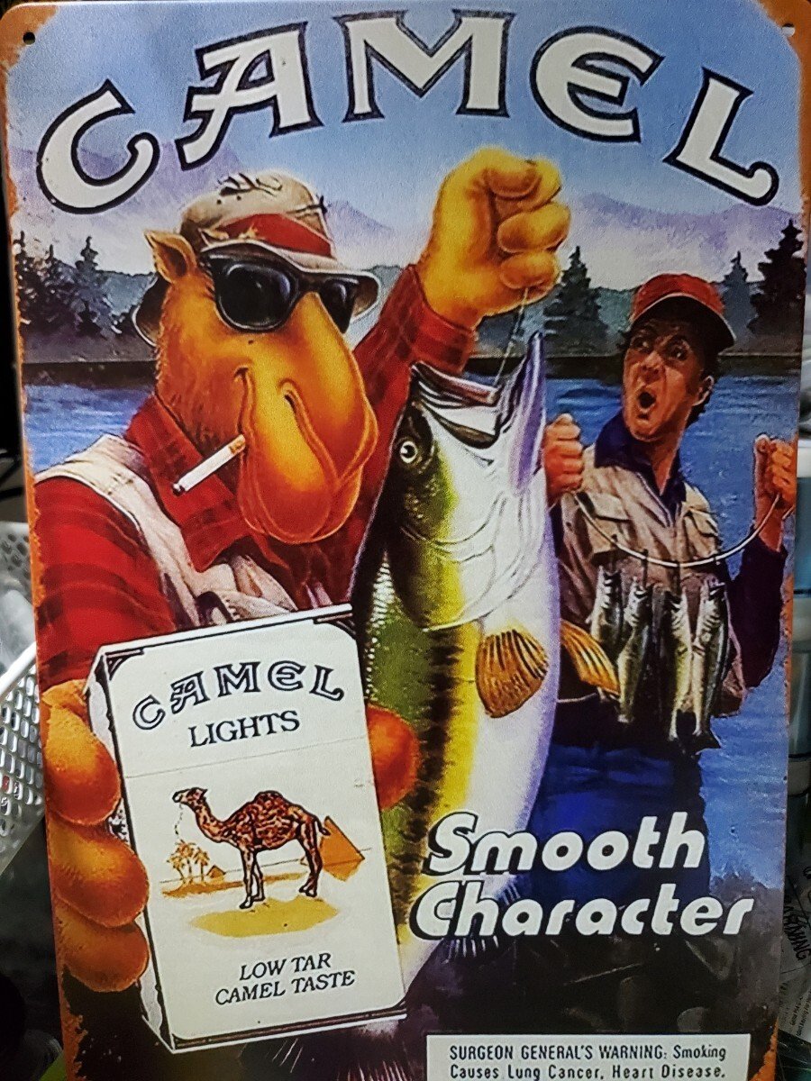1点のみ再入荷なし│キャメル│レトロブリキ看板│メタルサイン│海外