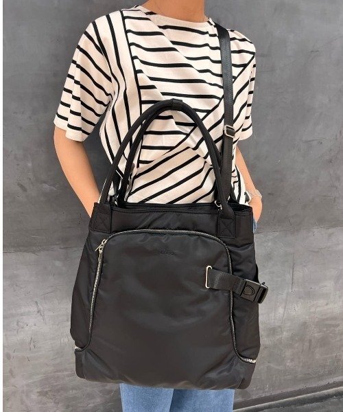 ZUCCa（ズッカ）の「(S)ナイロンジッパーBAG / S（トートバッグ）」 - WEAR