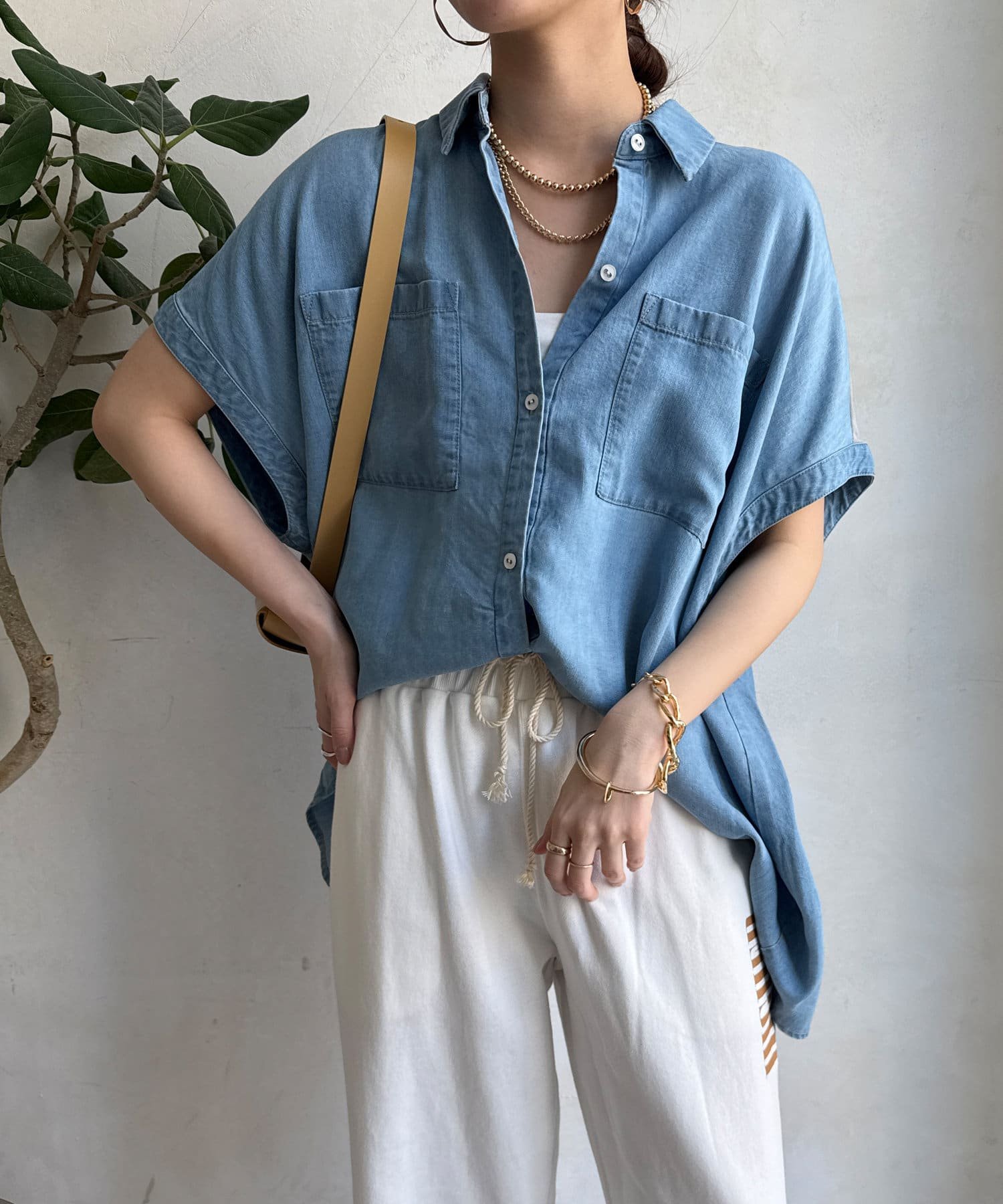 リヨセルデニムバック切替シャツ | DOUDOU(ドゥドゥ)レディース | PAL