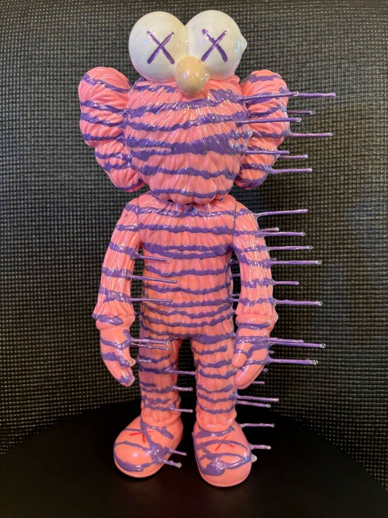 Genedieve, Vortex BFF Pink Kaws Purple Sculpture by Genedieve