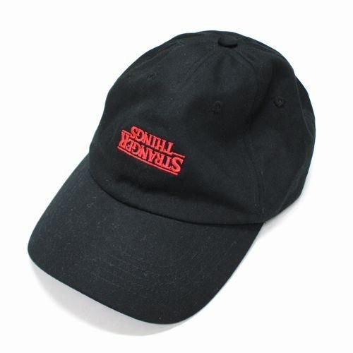 STRANGER THINGS ストレンジャー シングス ロゴ キャップ ブラック