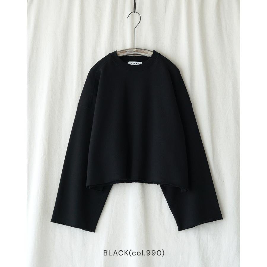サクラ SACRA スウェット プレミアム フリース クロップド トップ