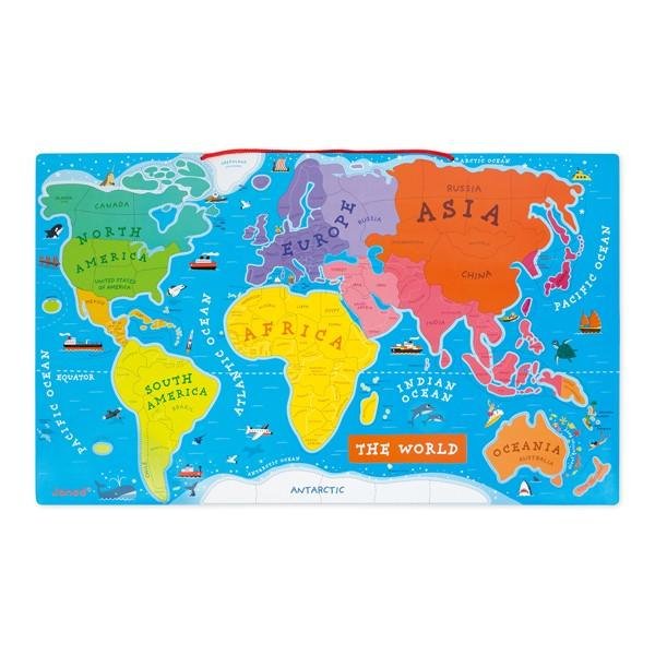 はじめての世界地図 パズルワールドマップ マグネット JANOD（ジャノー