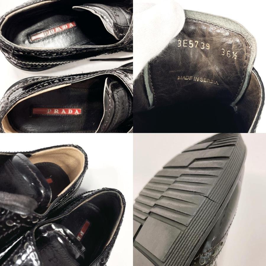 PRADA（プラダ） スニーカー スポーツウィングチップ エナメルシューズ