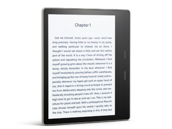 アマゾン、新型「Kindle Oasis」発表--初の防水設計、7インチ画面搭載