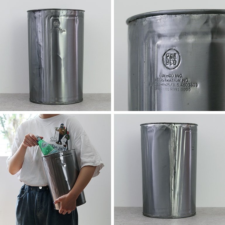 PUEBCO プエブコ｜RECYCLE STEEL TRASH CAN Round φ180 ゴミ箱 通販