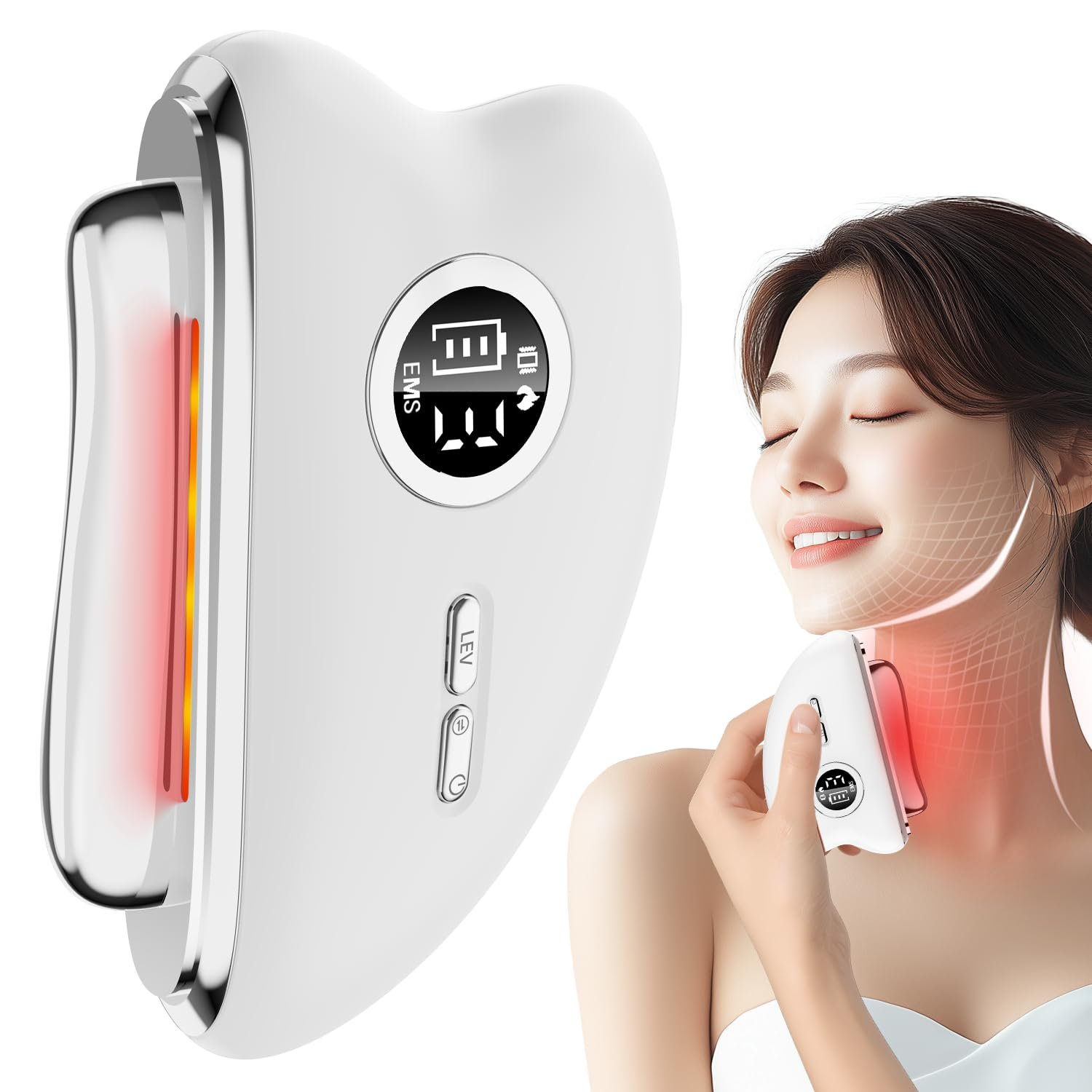 Amazon.co.jp: 【2025人気電動カッサプレート】 Fuoxio 美顔器 EMS微