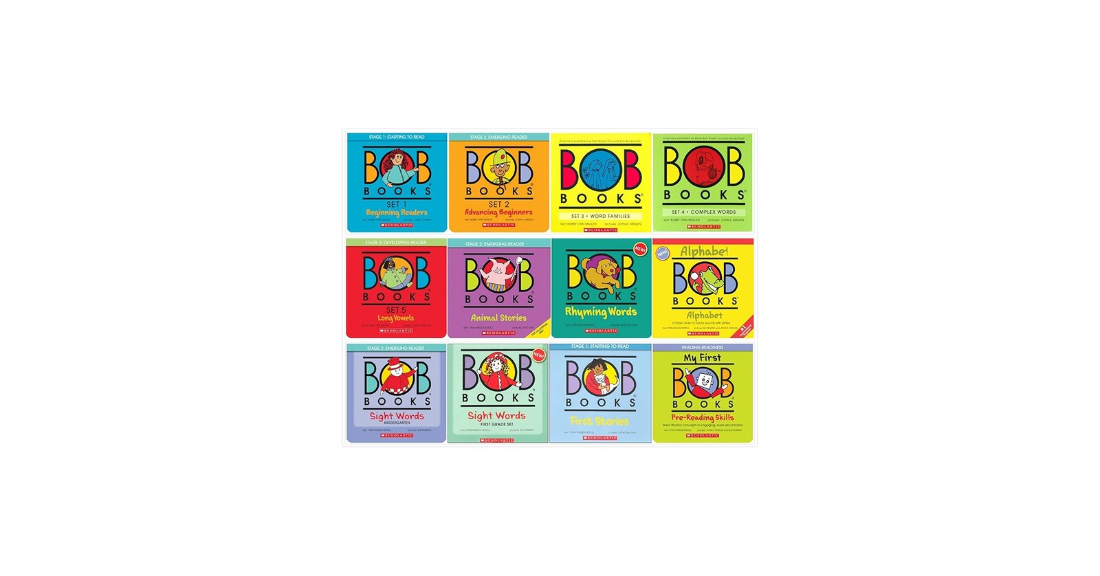 Bob Books Complete Sets Collection (12 Sets) - Set 1, 2, 3, 4, 5