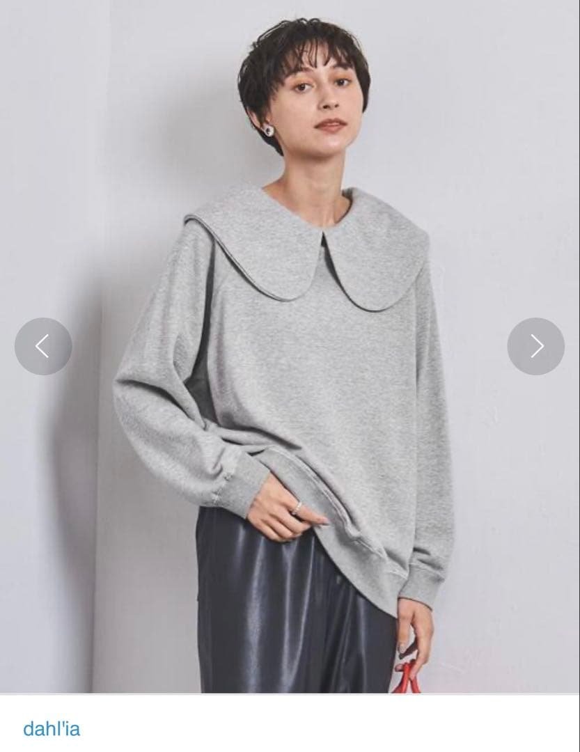 美品◻︎dahl'ia (ダリア) ビッグカラープルオーバー dahl'ia (ダリア) ビッグカラープルオーバー