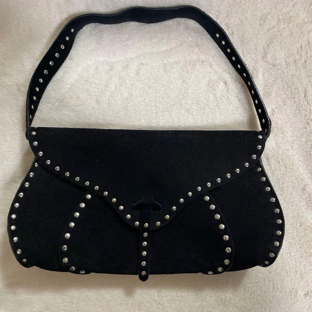 セリーヌ　スタッズ　ショルダーバッグ CELINE セリーヌ ワンショルダーバッグ スタッズ レザー ブラック
