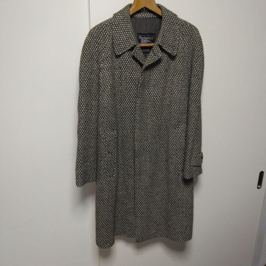 バーバリ－ ツィードコート 50年代 50s バーバリー イングランド製 イギリス製 英国製 ロング