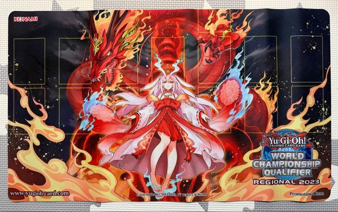 シ*ナ様 遊戯王プレイマット『倶利伽羅天童』 遊戯王 公式 WCQ REGIONAL 2023 倶利伽羅天童 プレイマット 北米版