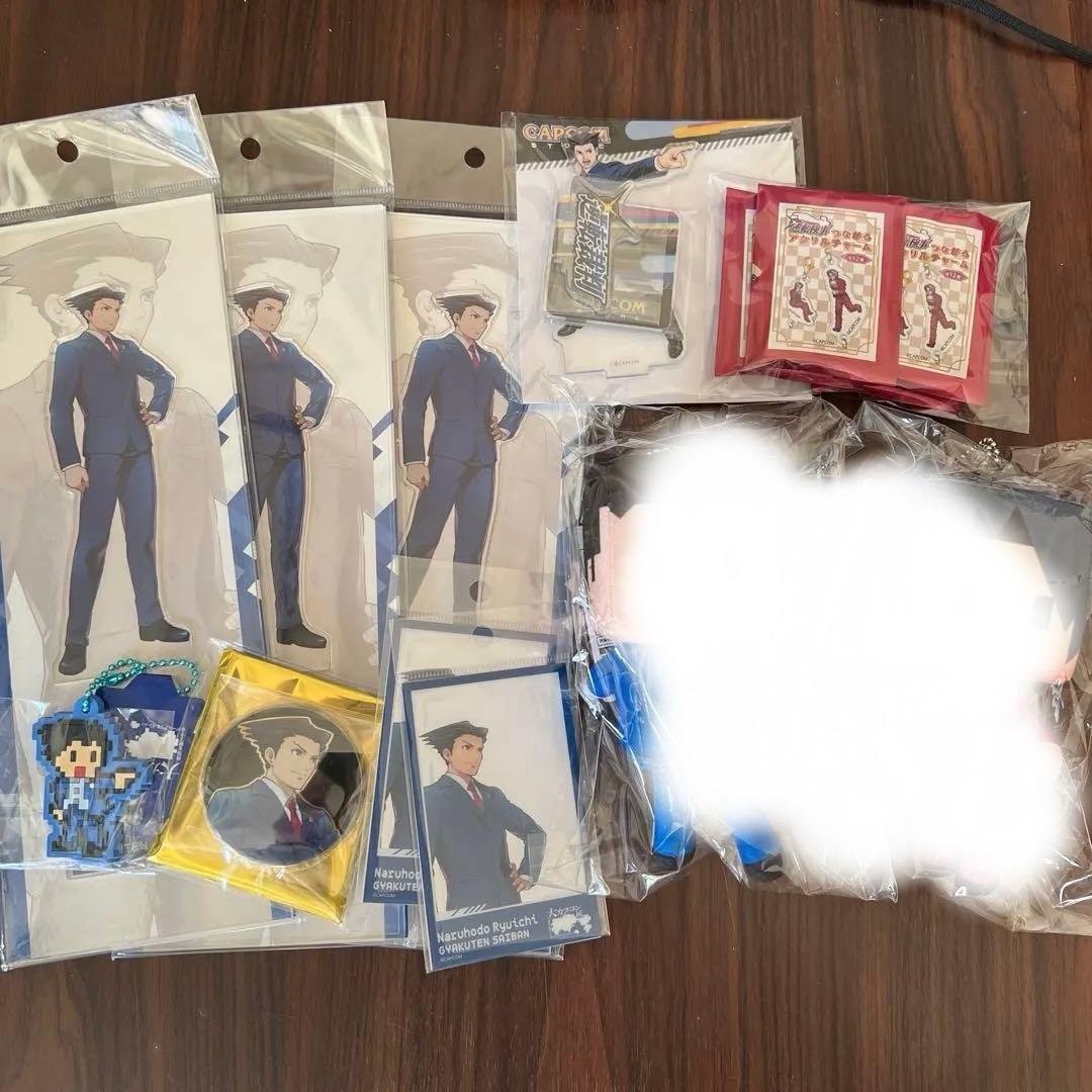 大カプコン展 成歩堂龍一 御剣怜侍 逆転裁判 グッズセット イーカプコン |衣装アクリルキーホルダー 逆転裁判 御剣 怜侍(御剣