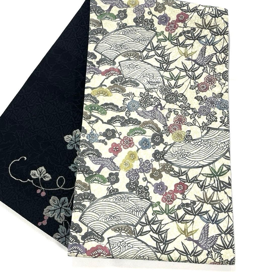 専用帯6245 6258 二点セット ●高級 正絹 紅型 両面全通 リバーシブル 専用帯6245 6258 二点セット ○高級 正絹 紅型 両面全通 リバーシブル