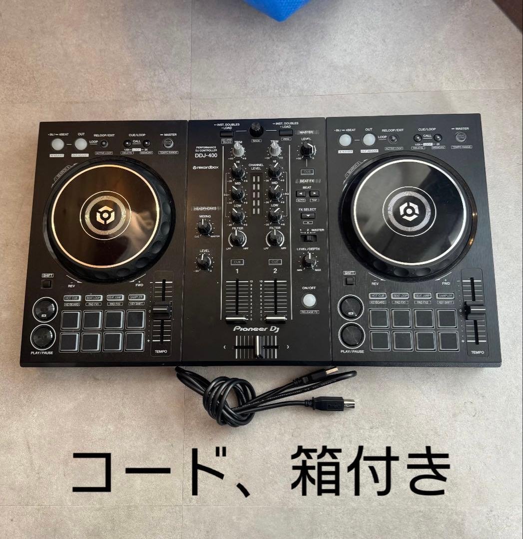 Pioneer DDJ-400 DJコントローラー コード・箱付き　美品 DDJ-400後継機種】 Pioneer DJ DDJ-FLX4+専用スリーブケース+選べる