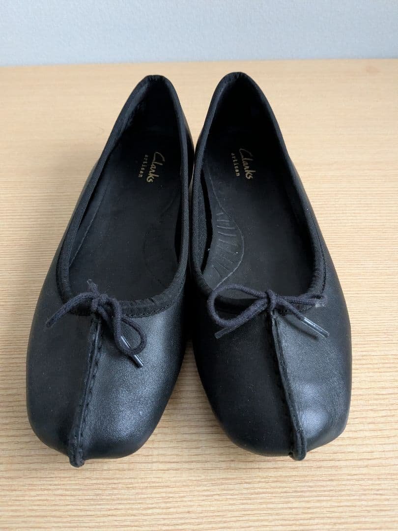 クラークス フレックルアイス フラットシューズ 22.5 Freckle Ice / フレックルアイス （ブラックレザー） -Clarks
