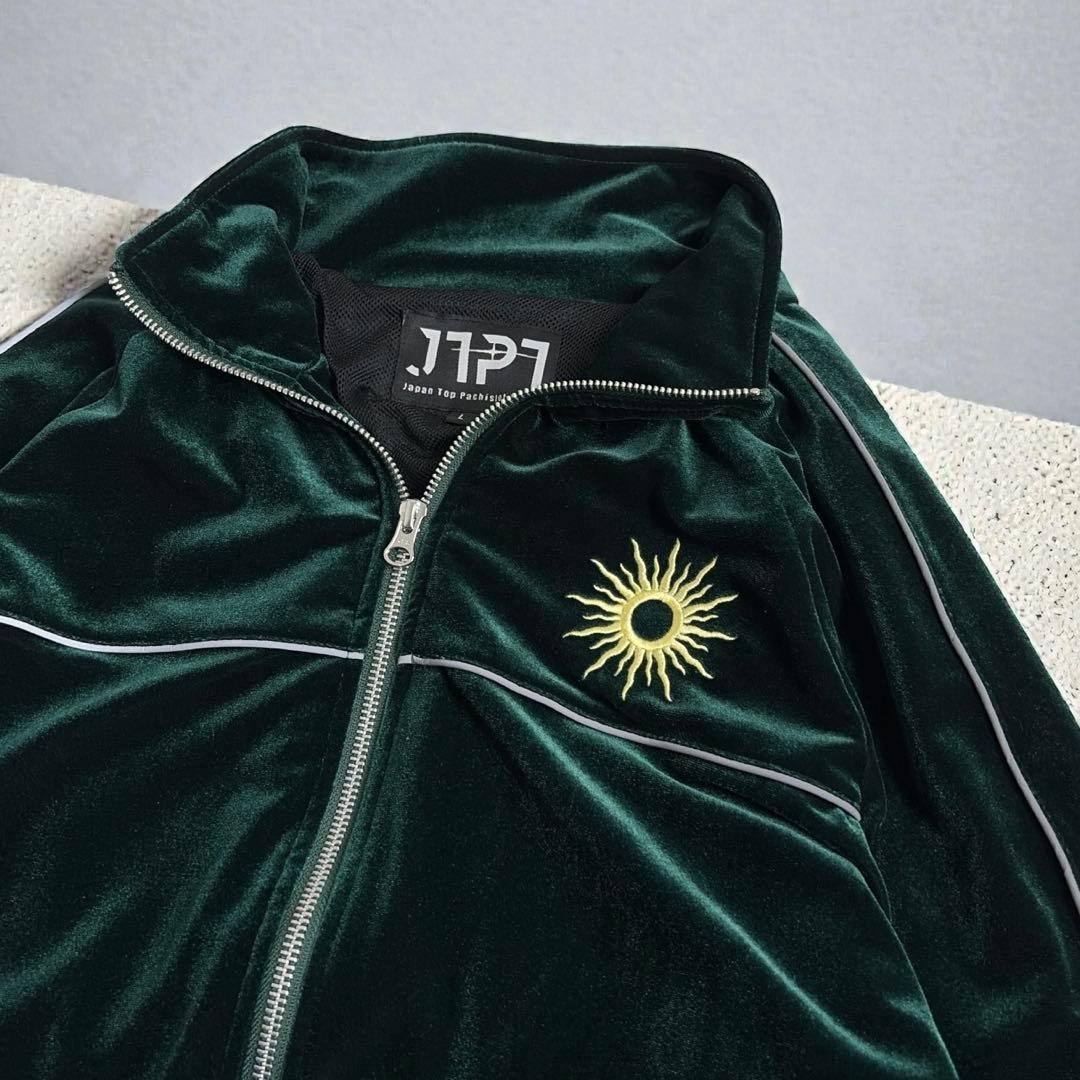 極美品 JTPT 伊藤裕樹 ベロア セットアップ RIZIN L 緑 太陽刺繍