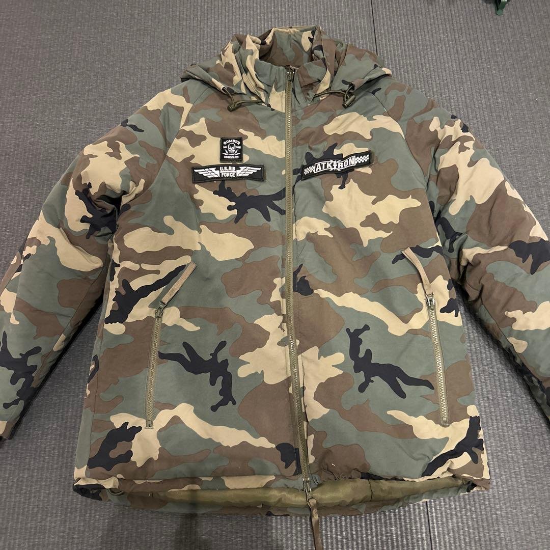 KNACKERED×HOUSTON 中綿ジャケット 迷彩　XL HOUSTON（ヒューストン） ミリタリージャケット モッズコート