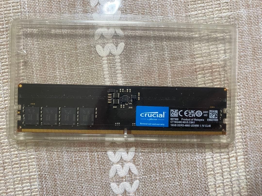 crucial DDR5 16GB x1 4800MT/s CL40 新品 楽天市場】Crucial デスクトップ用増設メモリ 16GB(16GBx1枚) DDR5