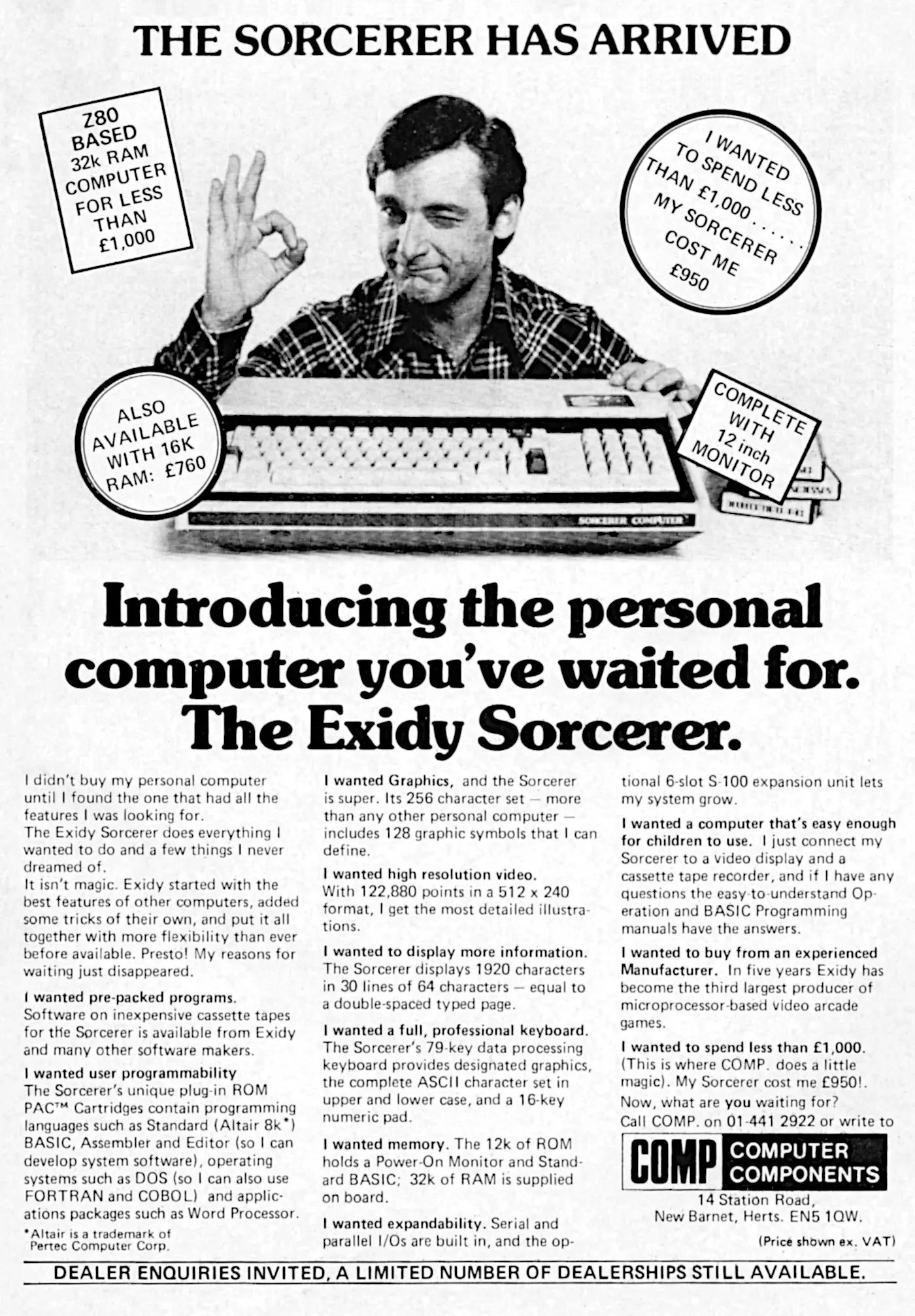 nosher.net - Exidy advert: Introducing the personal computer you